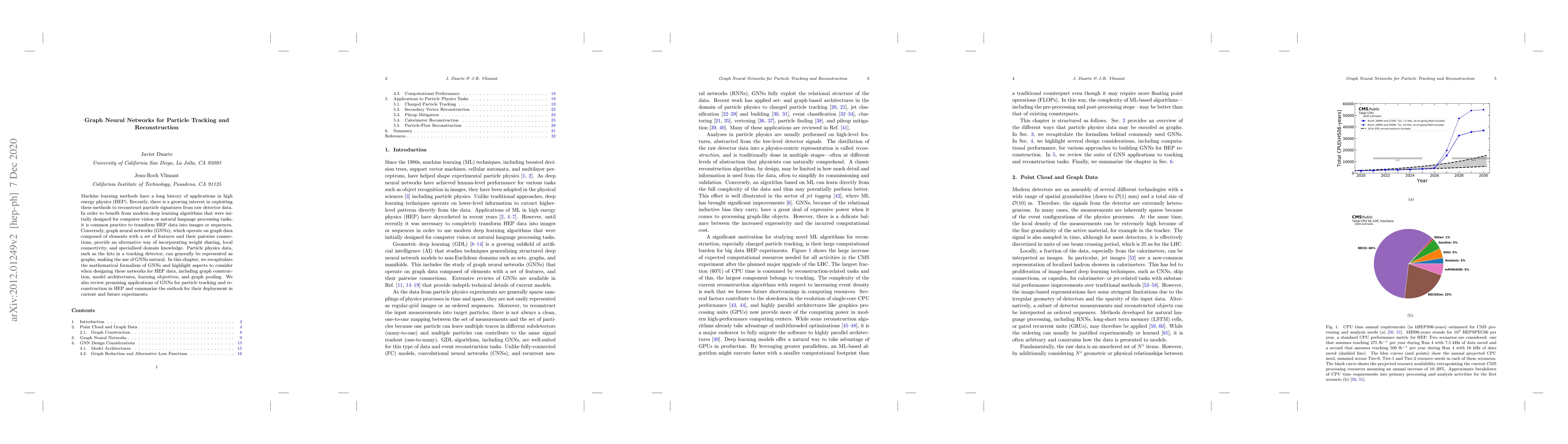 Thumbnail for Graph Neural Networks for Particle Tracking and Reconstruction