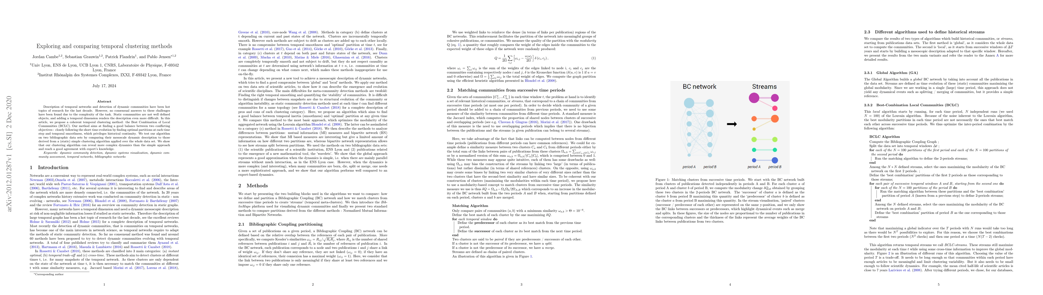 Thumbnail for Exploring and comparing temporal clustering methods