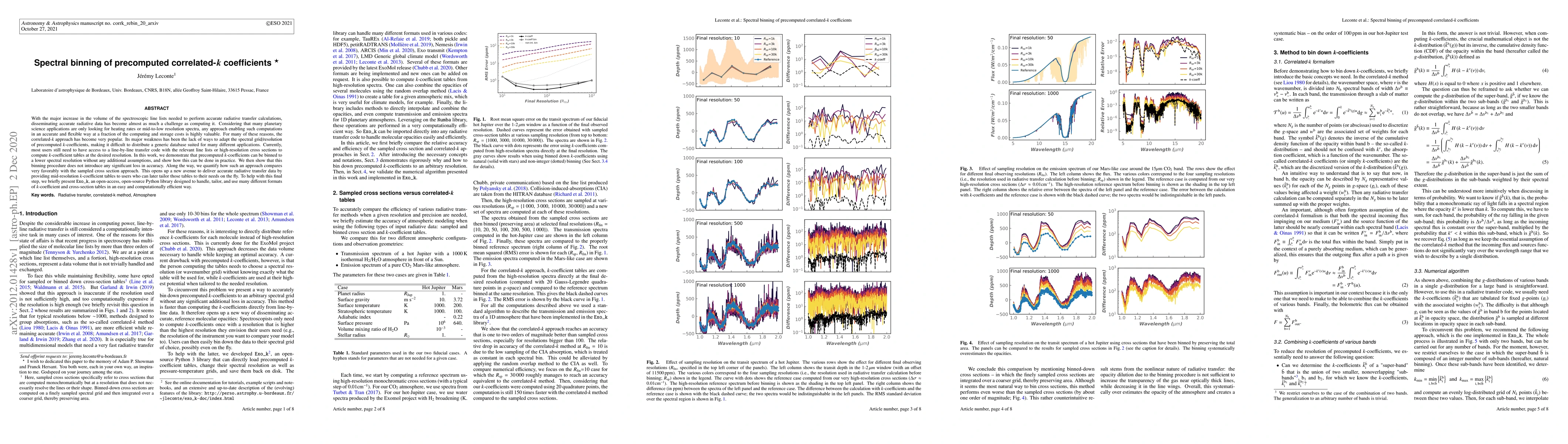 Thumbnail for Spectral binning of precomputed correlated-k coefficients