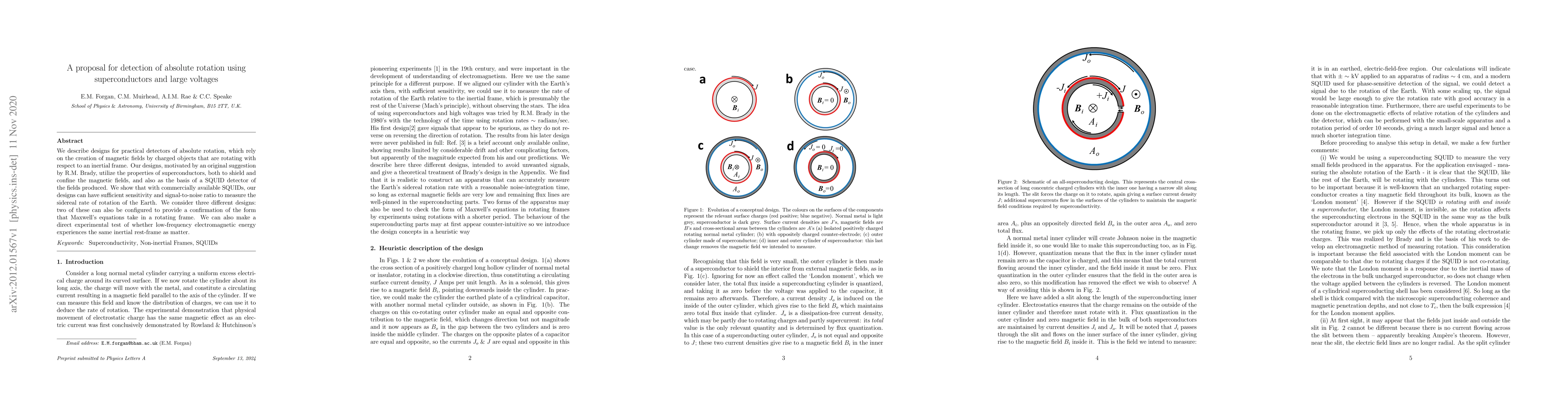 Thumbnail for A proposal for detection of absolute rotation using superconductors and
  large voltages