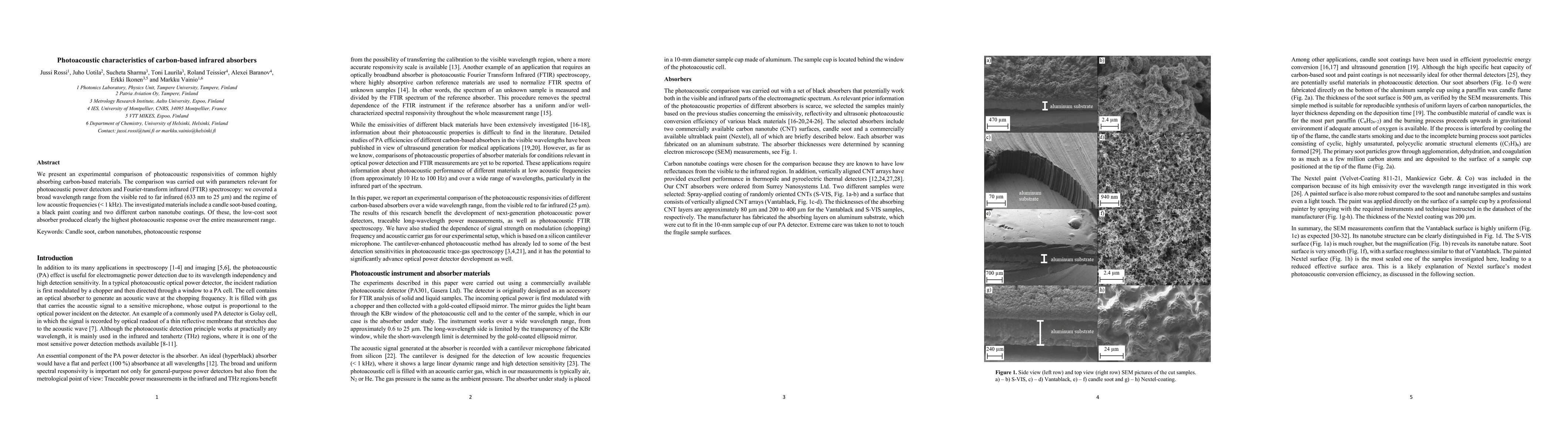 Thumbnail for Photoacoustic characteristics of carbon-based infrared absorbers