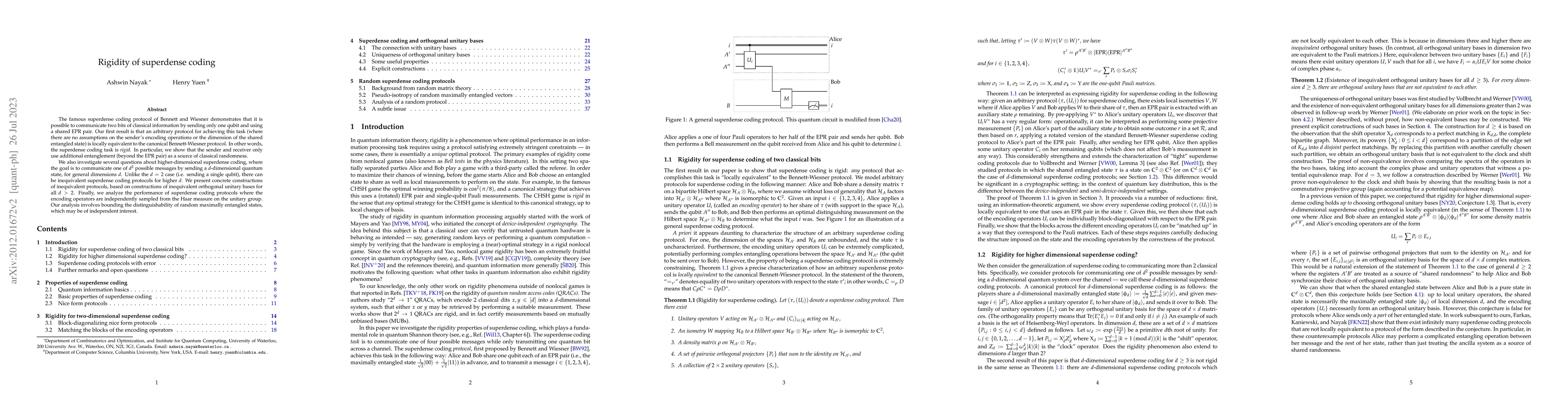 Thumbnail for Rigidity of superdense coding