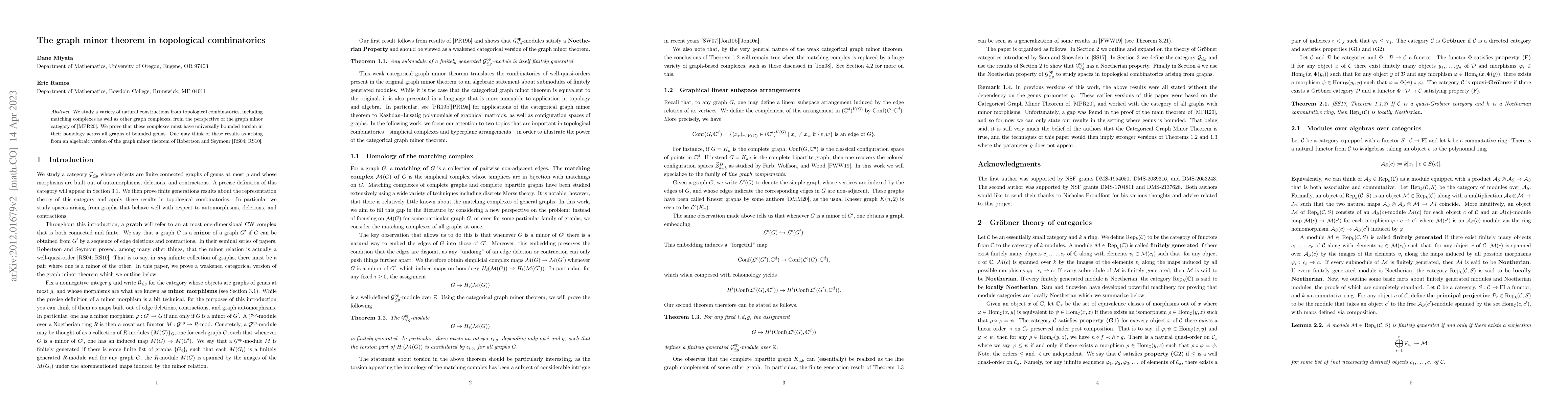Thumbnail for The graph minor theorem in topological combinatorics