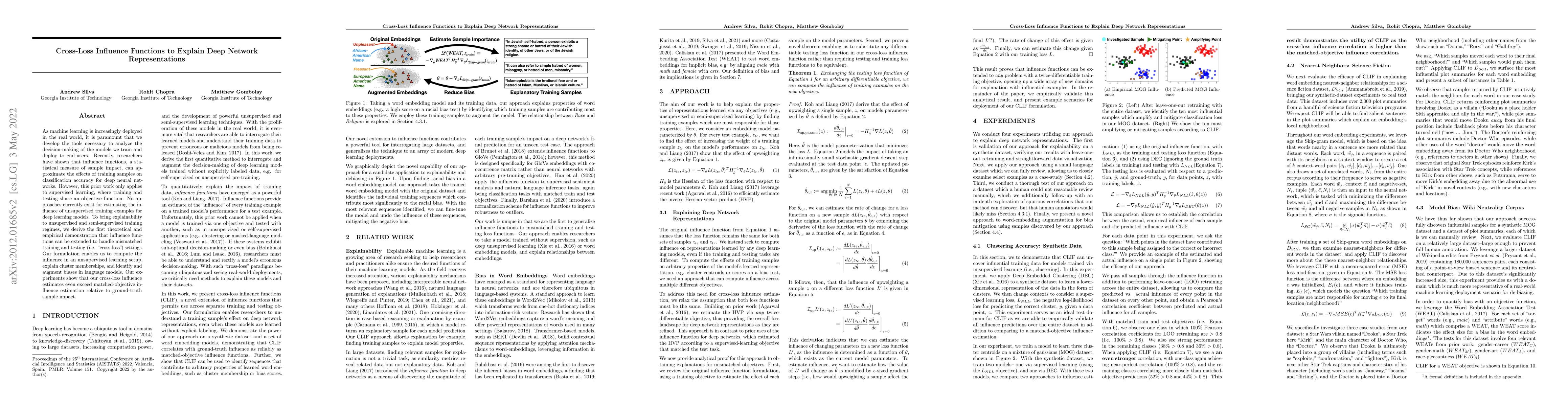 Thumbnail for Cross-Loss Influence Functions to Explain Deep Network Representations