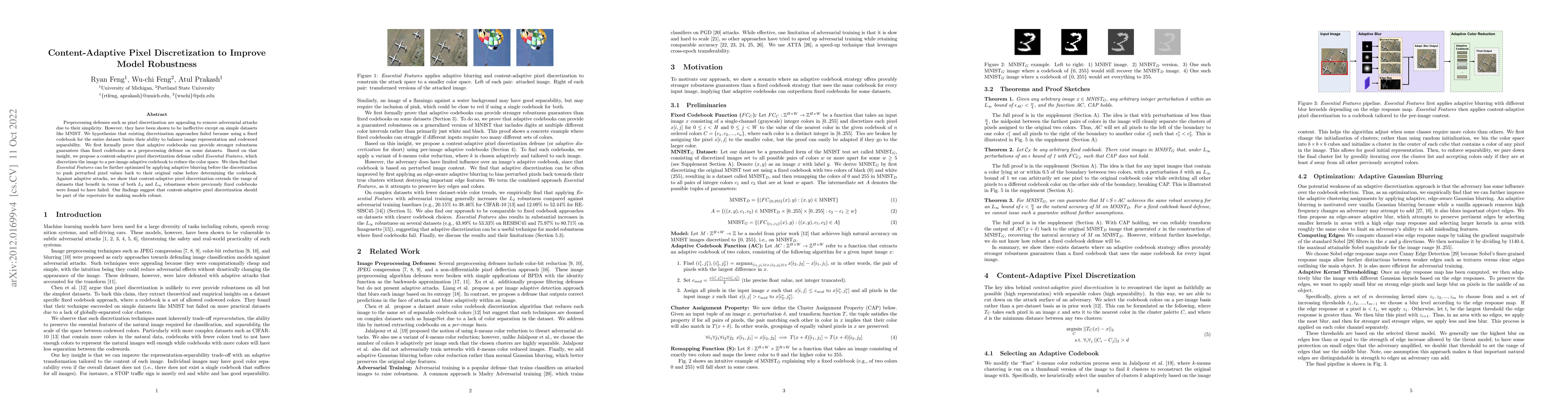 Thumbnail for Content-Adaptive Pixel Discretization to Improve Model Robustness