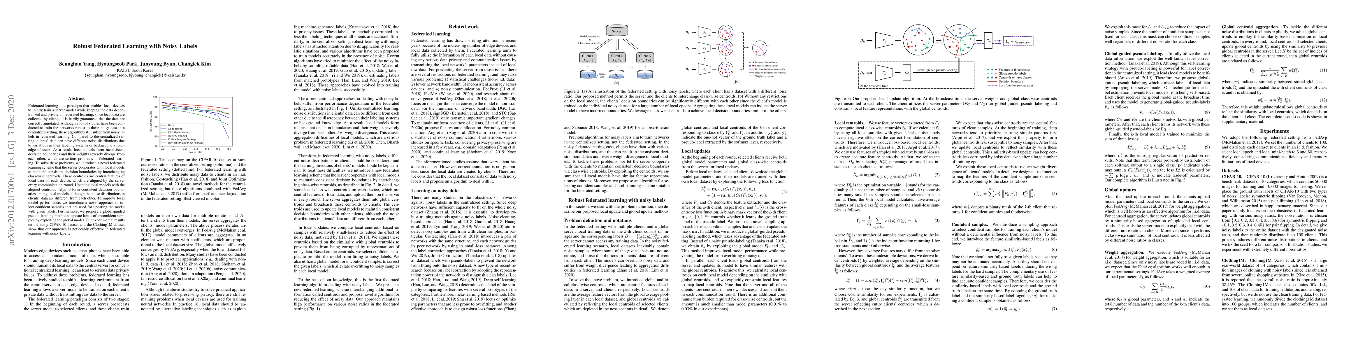 Thumbnail for Robust Federated Learning with Noisy Labels