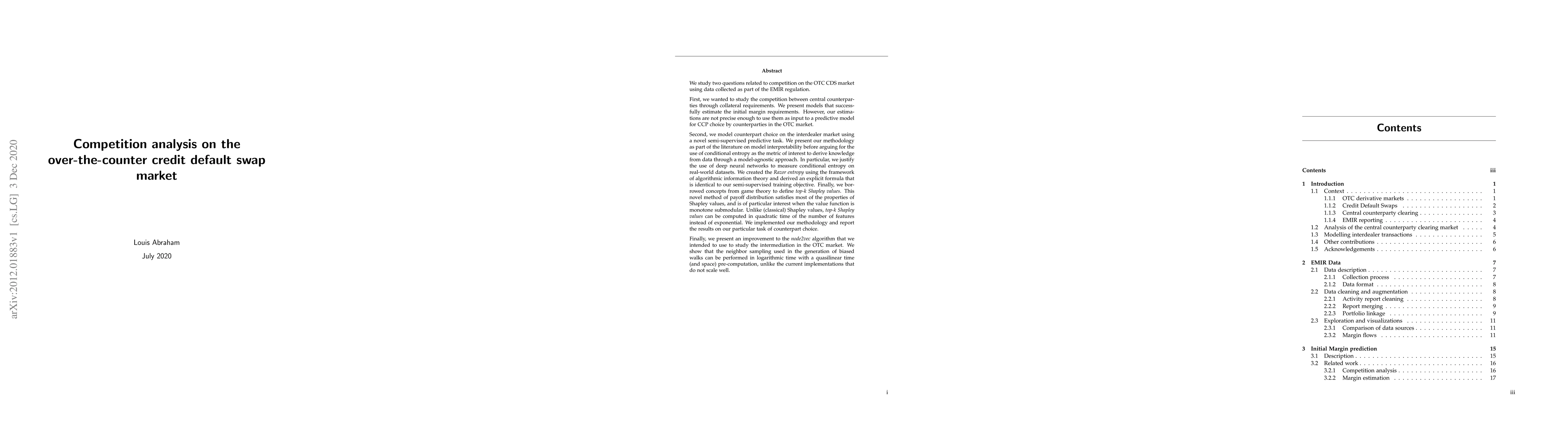 Thumbnail for Competition analysis on the over-the-counter credit default swap market