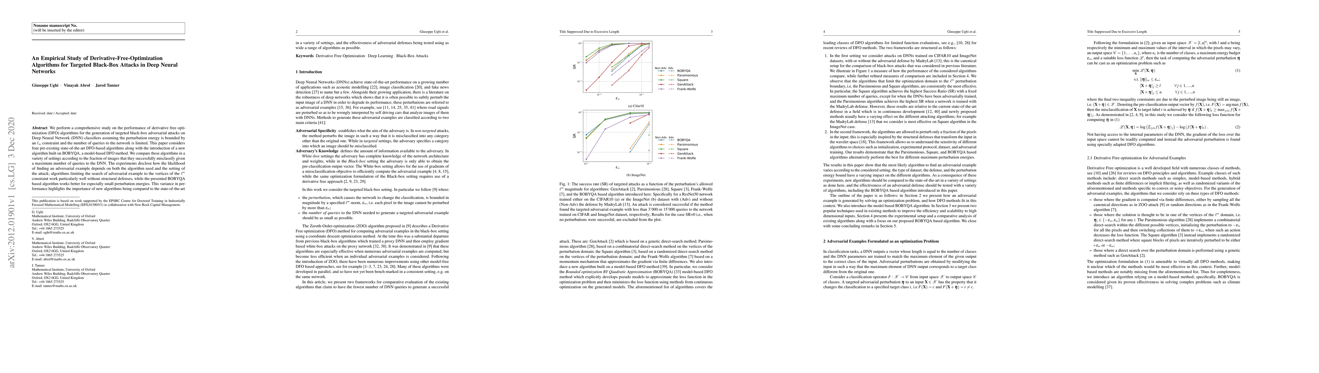 Thumbnail for An Empirical Study of Derivative-Free-Optimization Algorithms for
  Targeted Black-Box Attacks in Deep Neural Networks