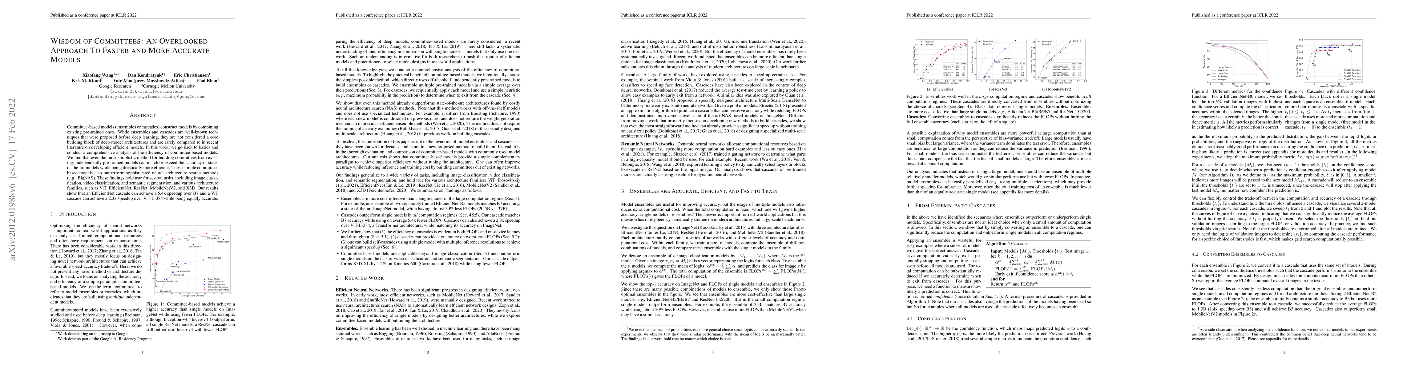 Thumbnail for Wisdom of Committees: An Overlooked Approach To Faster and More Accurate
  Models