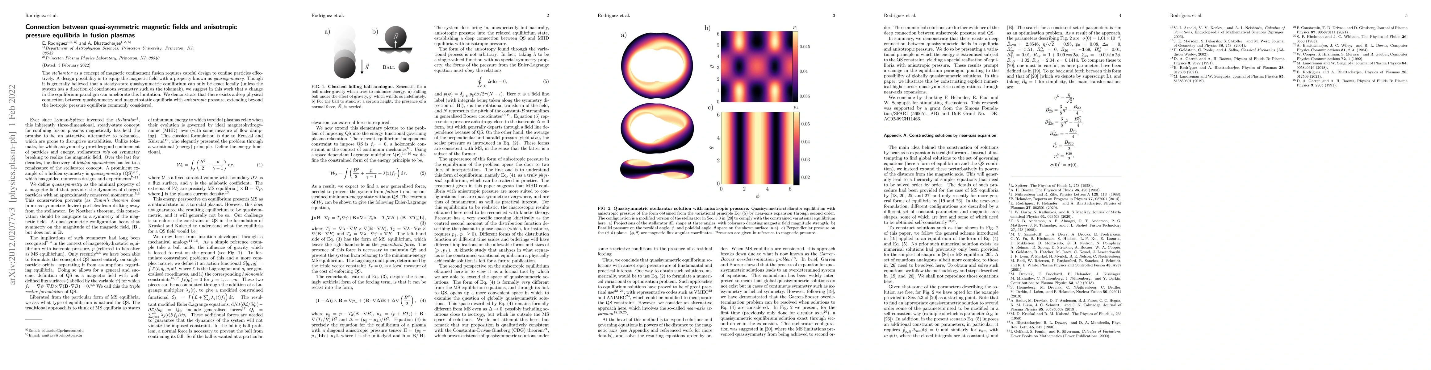 Thumbnail for Connection between quasi-symmetric magnetic fields and anisotropic
  pressure equilibria in fusion plasmas