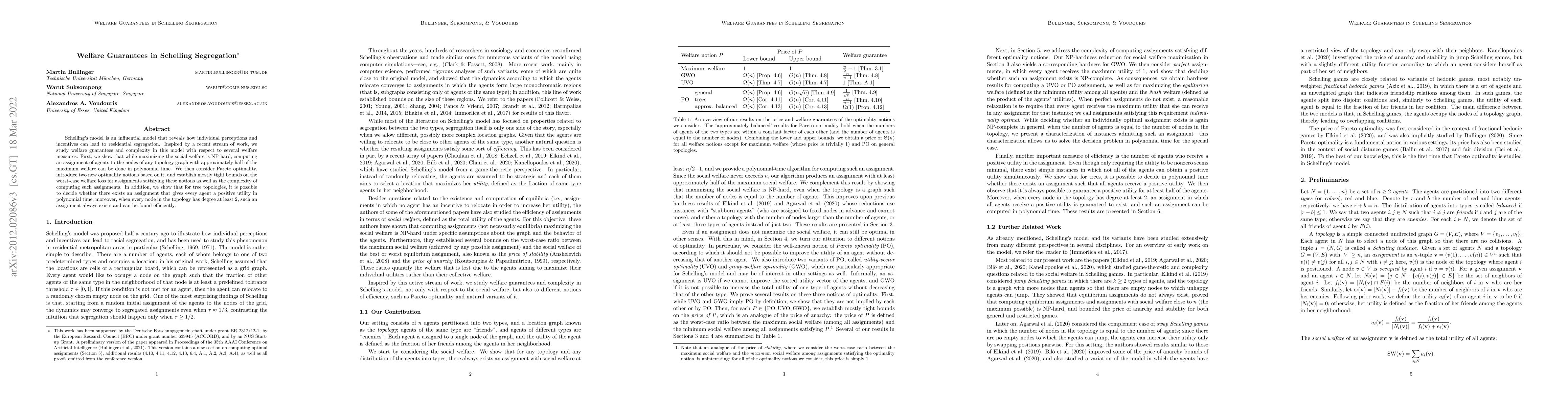 Thumbnail for Welfare Guarantees in Schelling Segregation