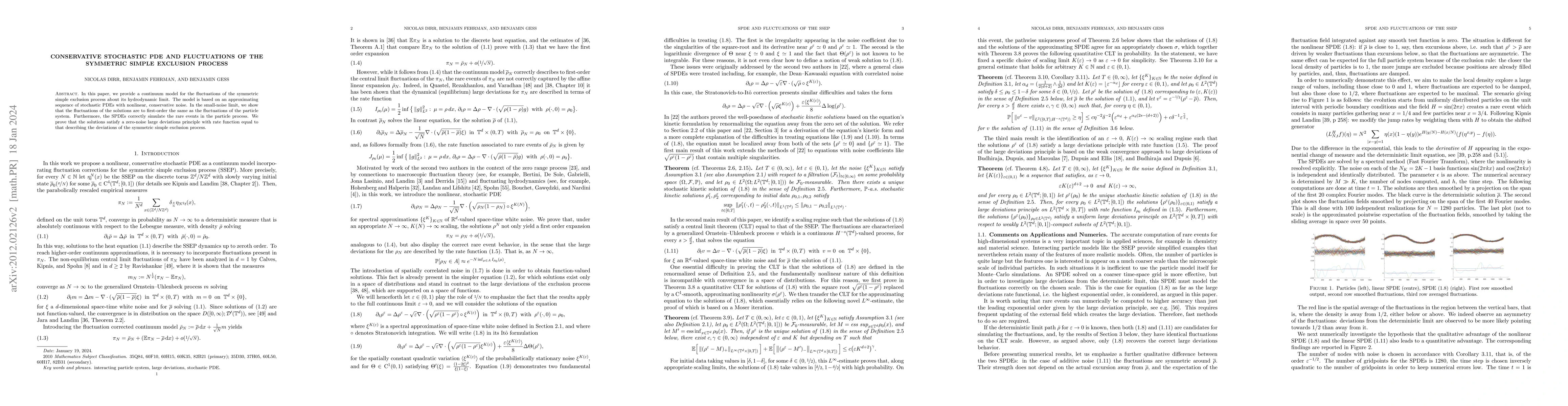 Thumbnail for Conservative stochastic PDE and fluctuations of the symmetric simple
  exclusion process