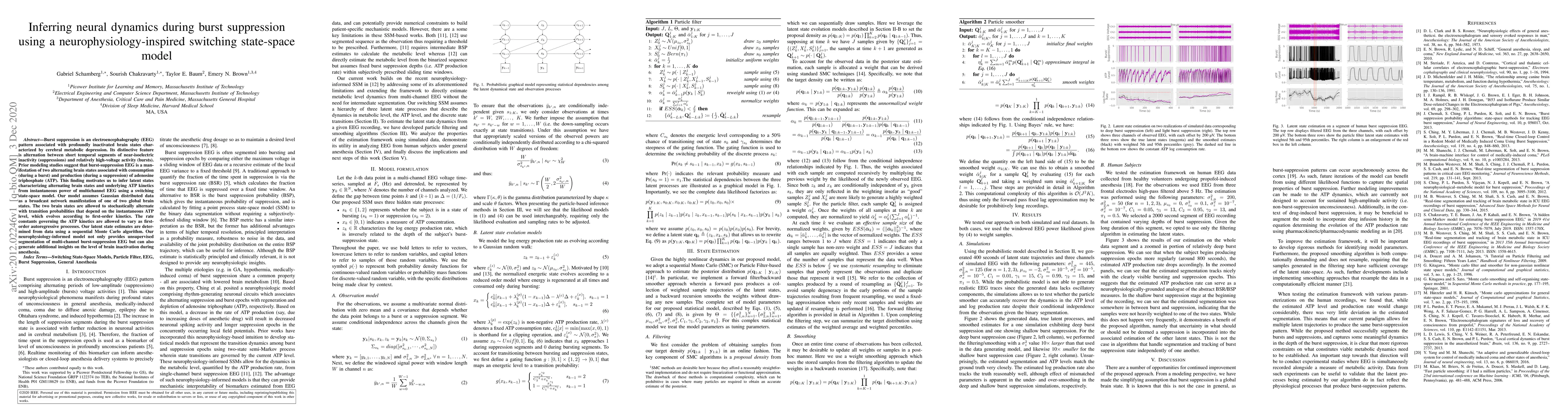 Thumbnail for Inferring neural dynamics during burst suppression using a
  neurophysiology-inspired switching state-space model