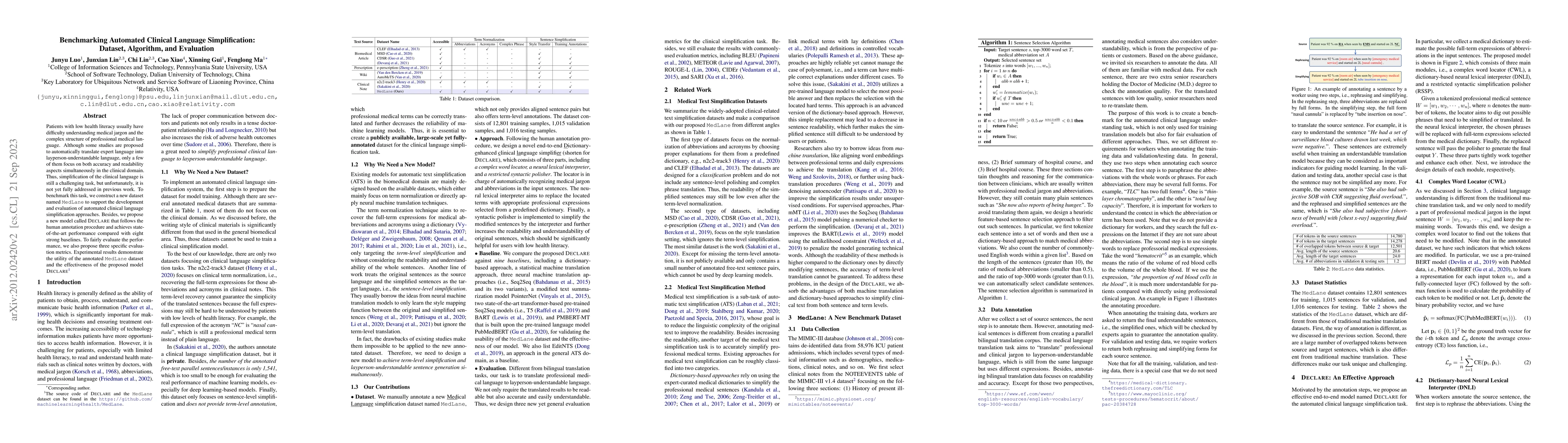 Thumbnail for Benchmarking Automated Clinical Language Simplification: Dataset,
  Algorithm, and Evaluation