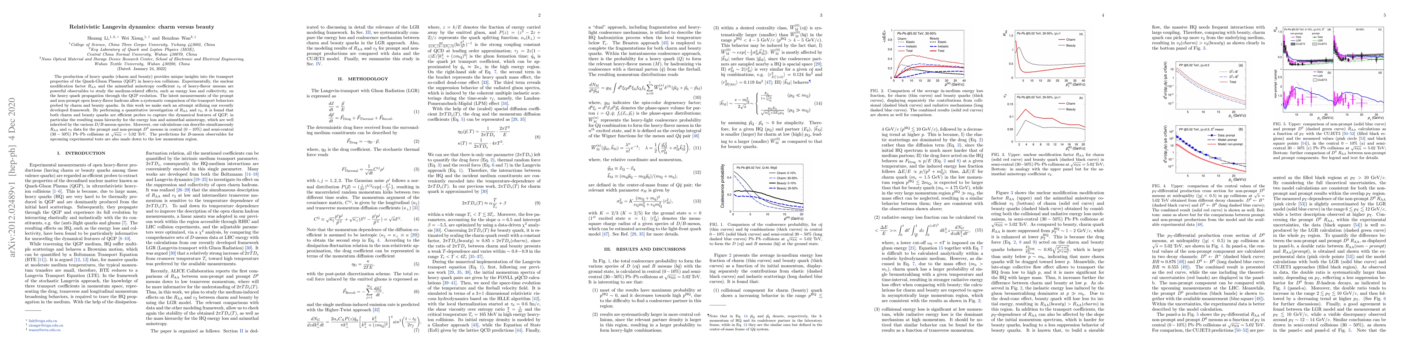 Thumbnail for Relativistic Langevin dynamics: charm versus beauty