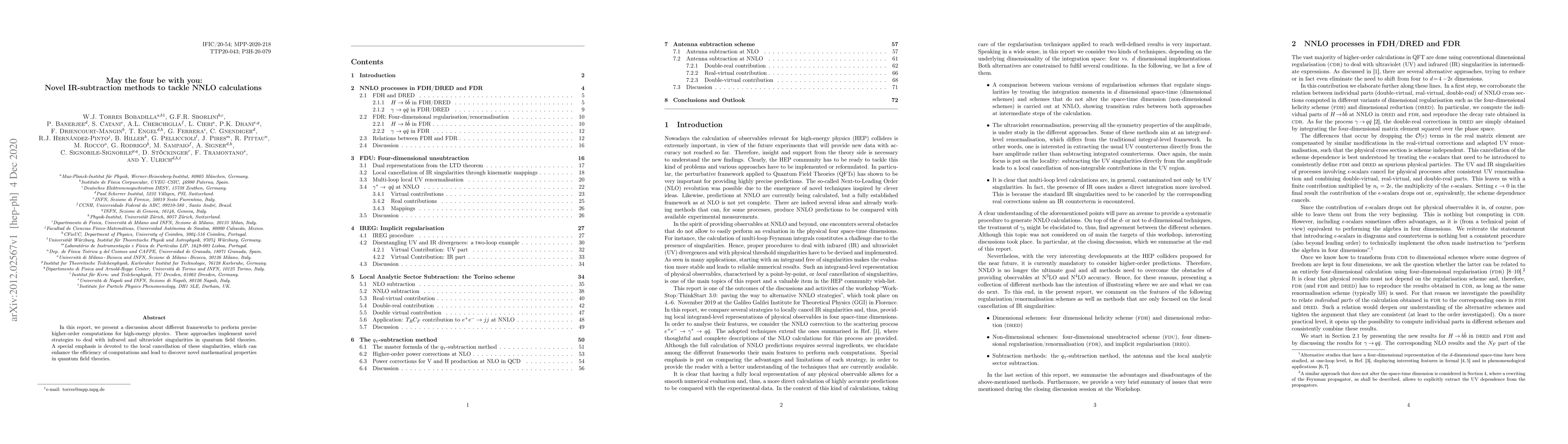 Thumbnail for May the four be with you: Novel IR-subtraction methods to tackle NNLO
  calculations