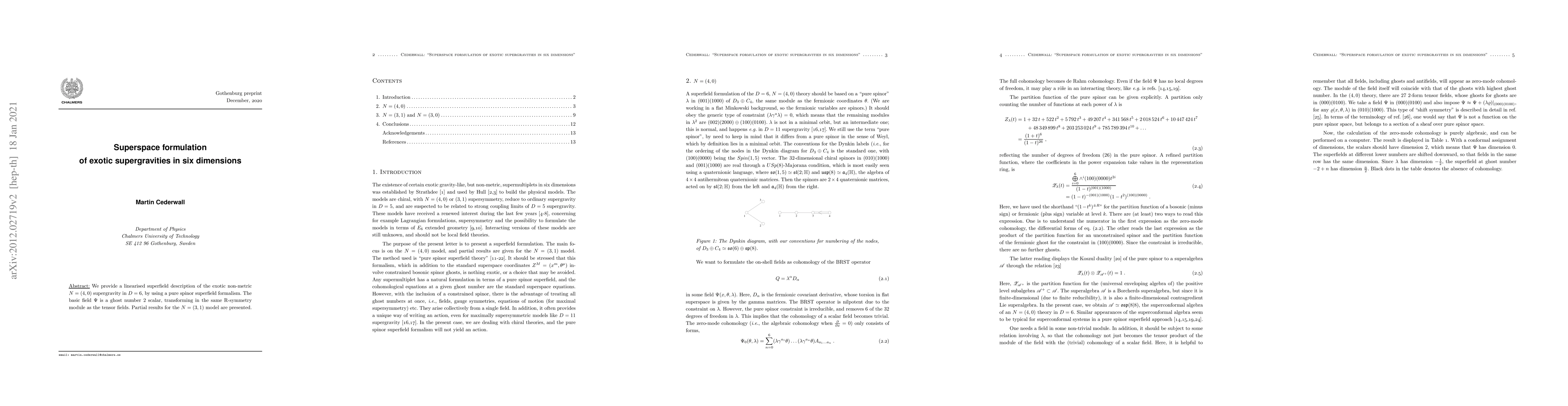 Thumbnail for Superspace formulation of exotic supergravities in six dimensions
