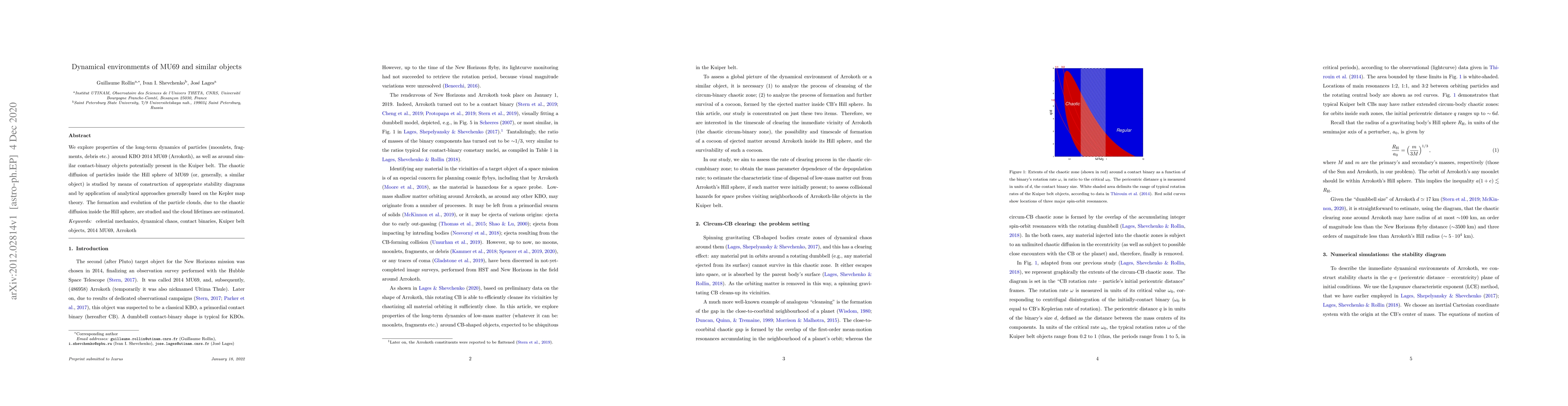Thumbnail for Dynamical environments of MU69 and similar objects