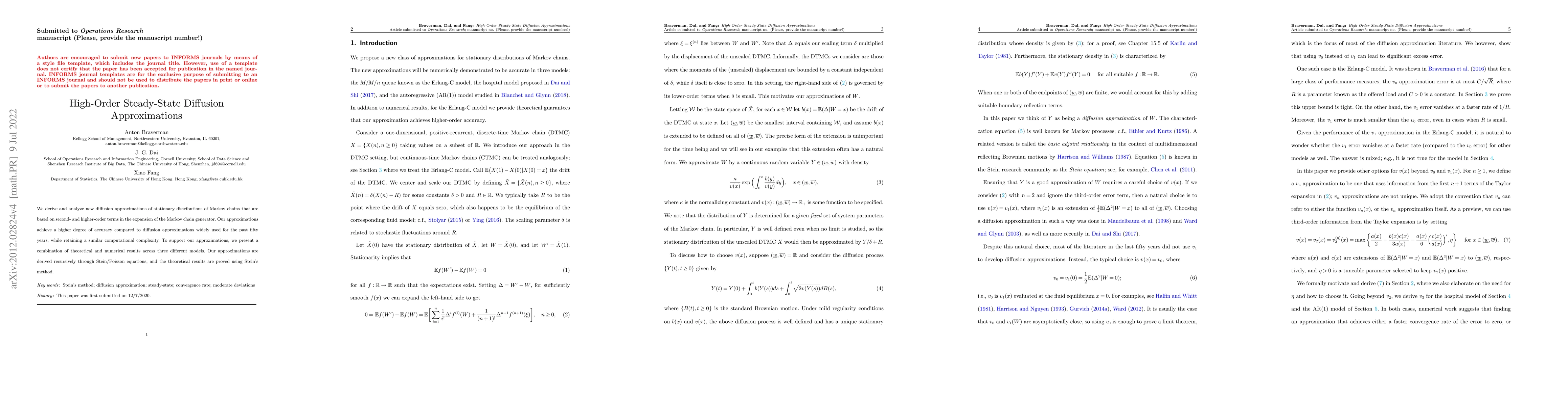 Thumbnail for High order steady-state diffusion approximations