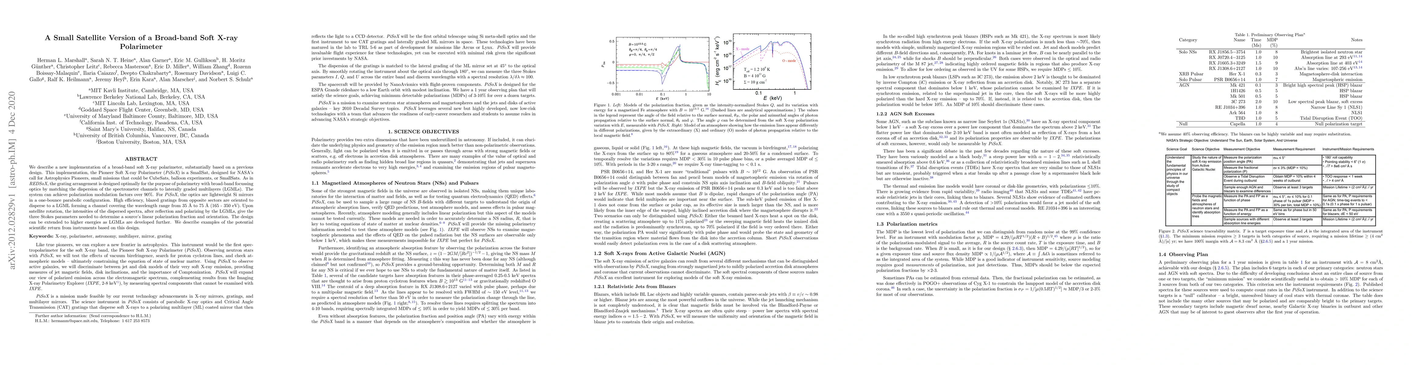 Thumbnail for A Small Satellite Version of a Broad-band Soft X-ray Polarimeter