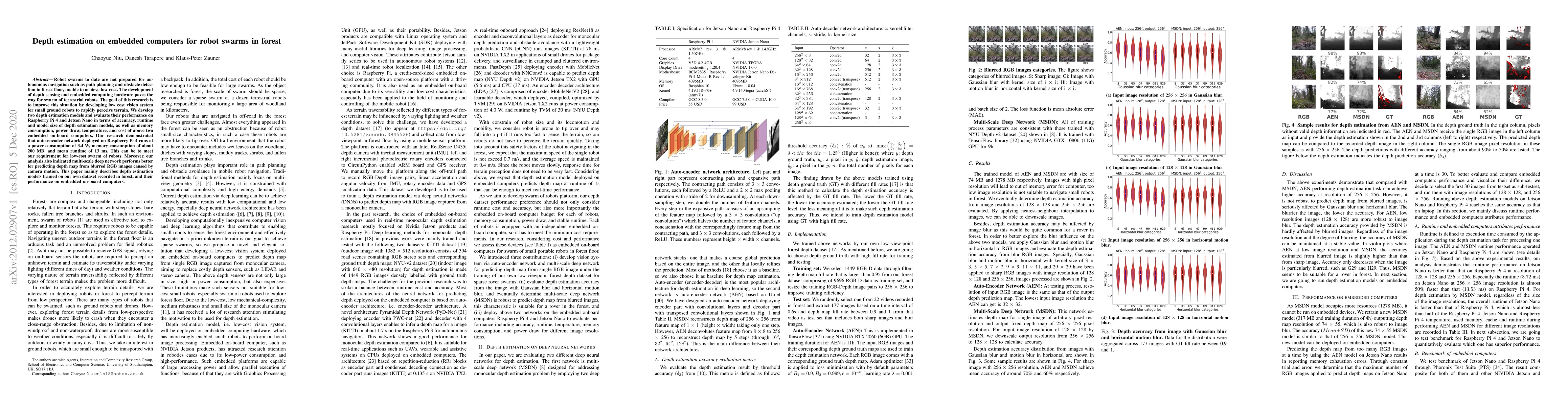 Thumbnail for Depth estimation on embedded computers for robot swarms in forest