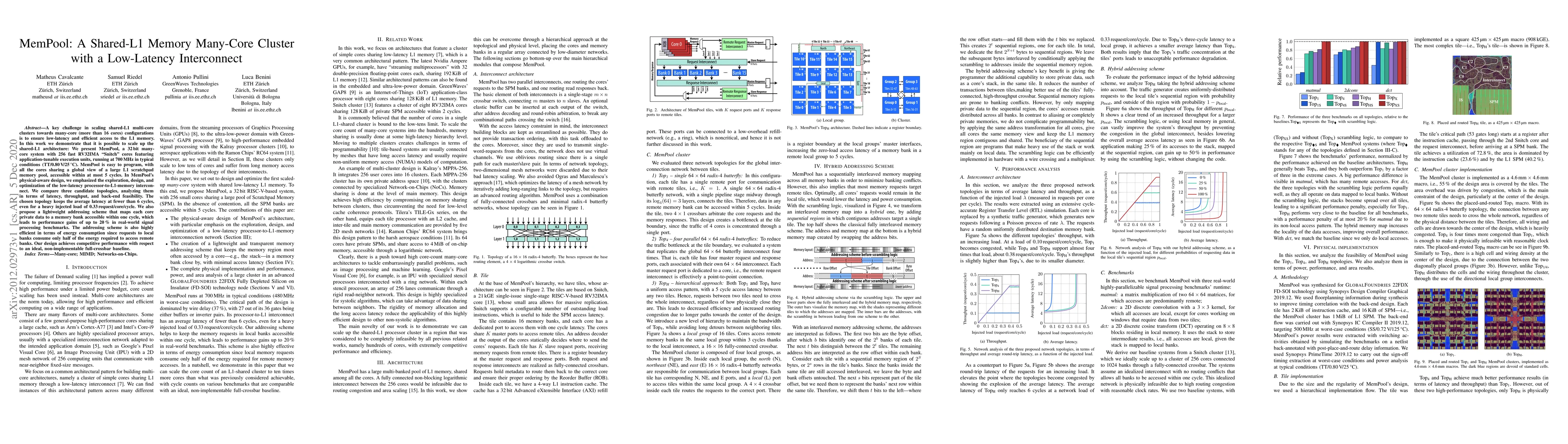 Thumbnail for MemPool: A Shared-L1 Memory Many-Core Cluster with a Low-Latency
  Interconnect