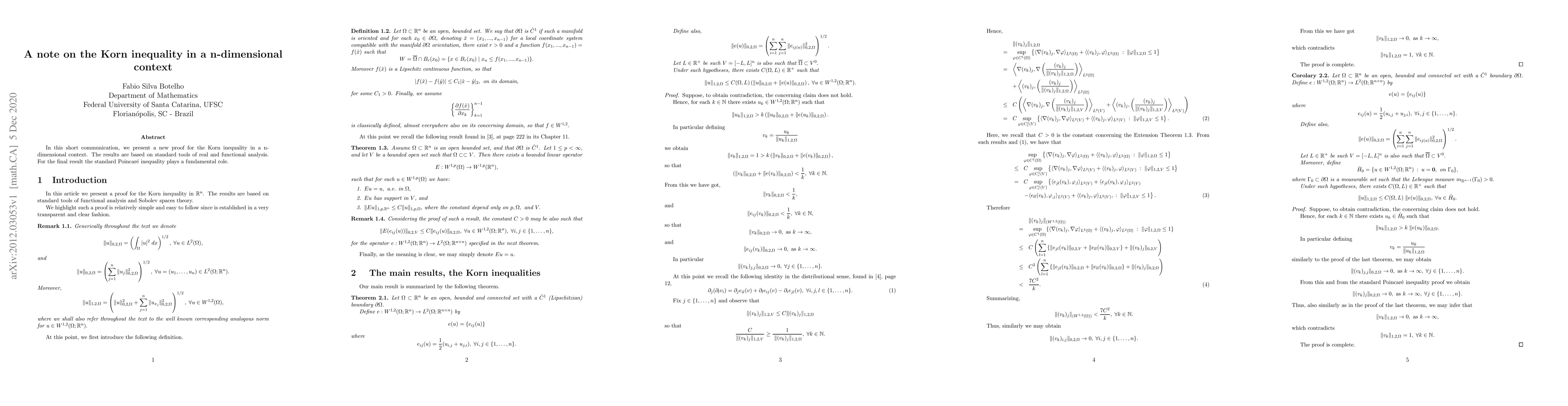 Thumbnail for A note on the Korn inequality in a n-dimensional context