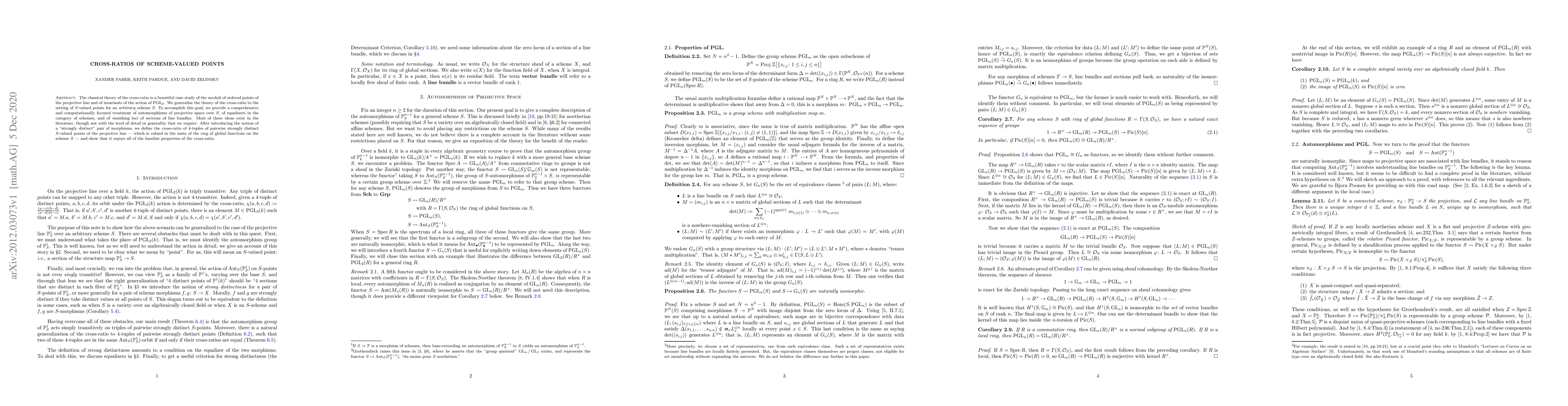 Thumbnail for Cross-Ratios of Scheme-Valued Points
