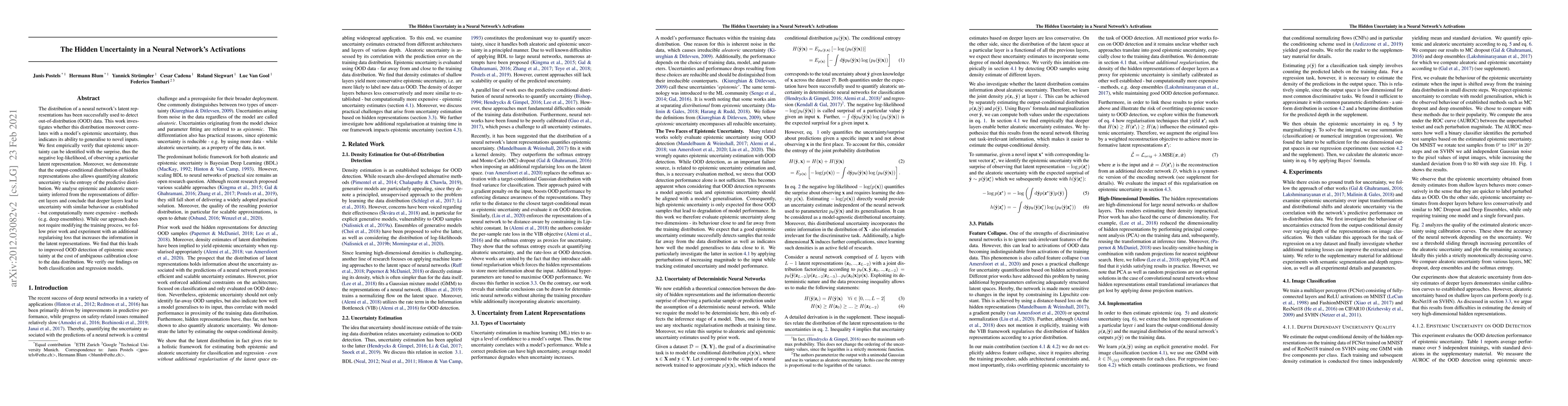 Thumbnail for The Hidden Uncertainty in a Neural Networks Activations
