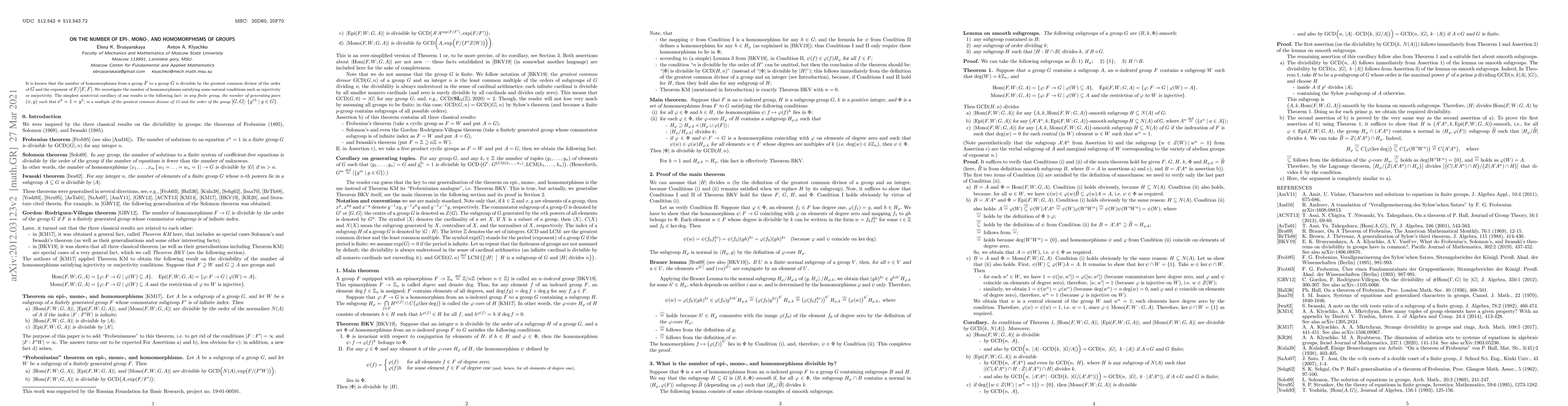 Thumbnail for On the number of epi-, mono-, and homomorphisms of groups