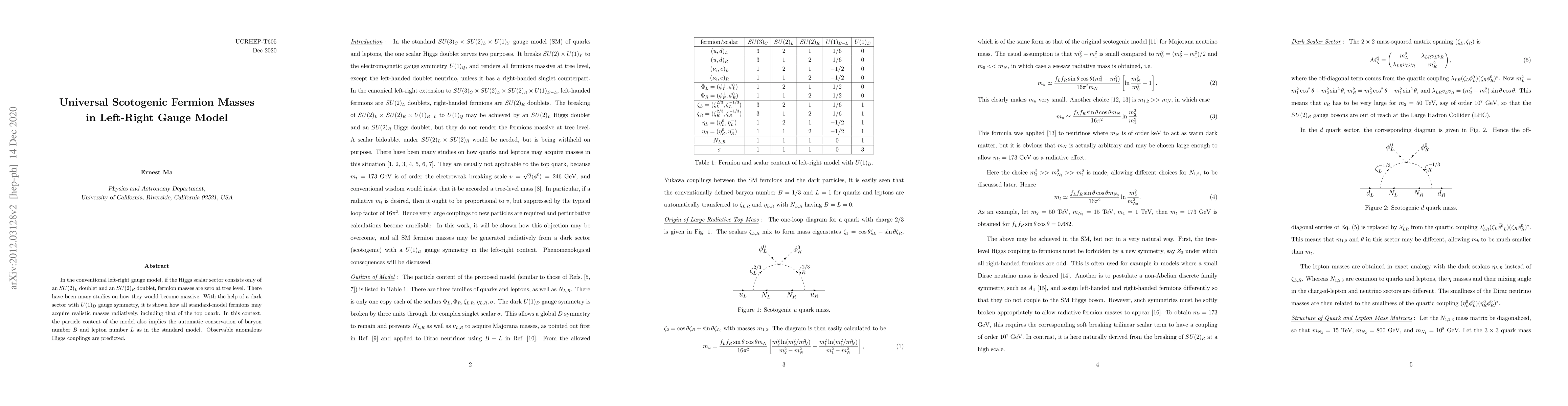 Thumbnail for Universal Scotogenic Fermion Masses in Left-Right Gauge Model