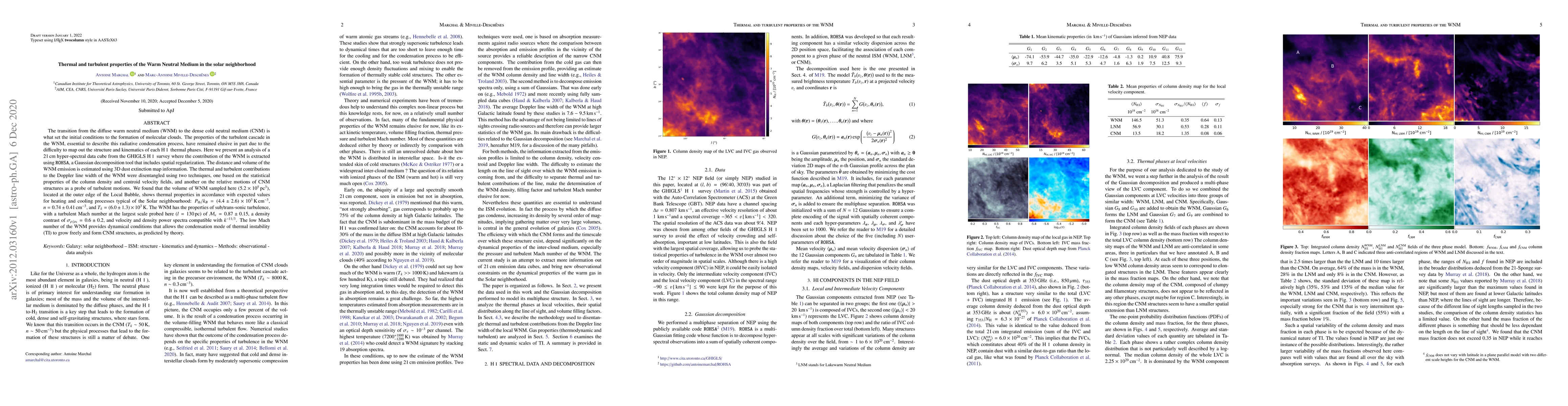 Thumbnail for Thermal and turbulent properties of the Warm Neutral Medium in the solar
  neighborhood