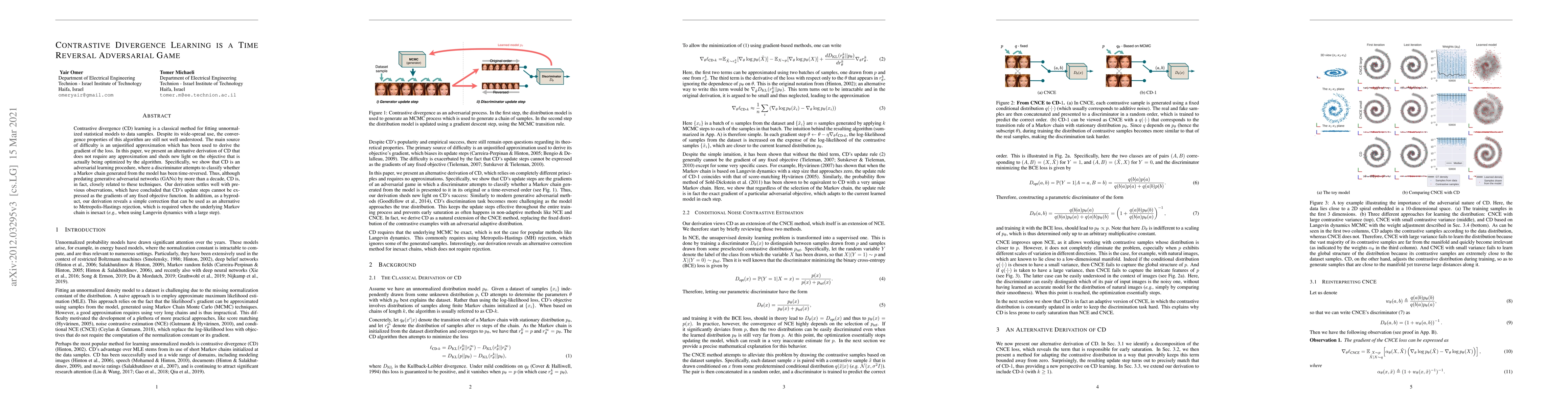 Thumbnail for Contrastive Divergence Learning is a Time Reversal Adversarial Game