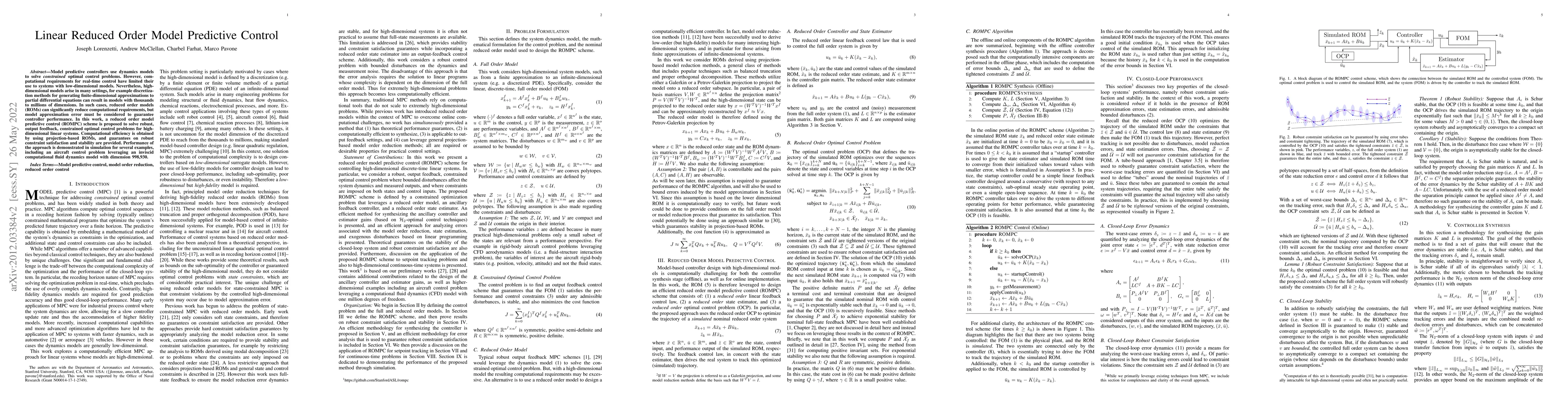 Thumbnail for Linear Reduced Order Model Predictive Control