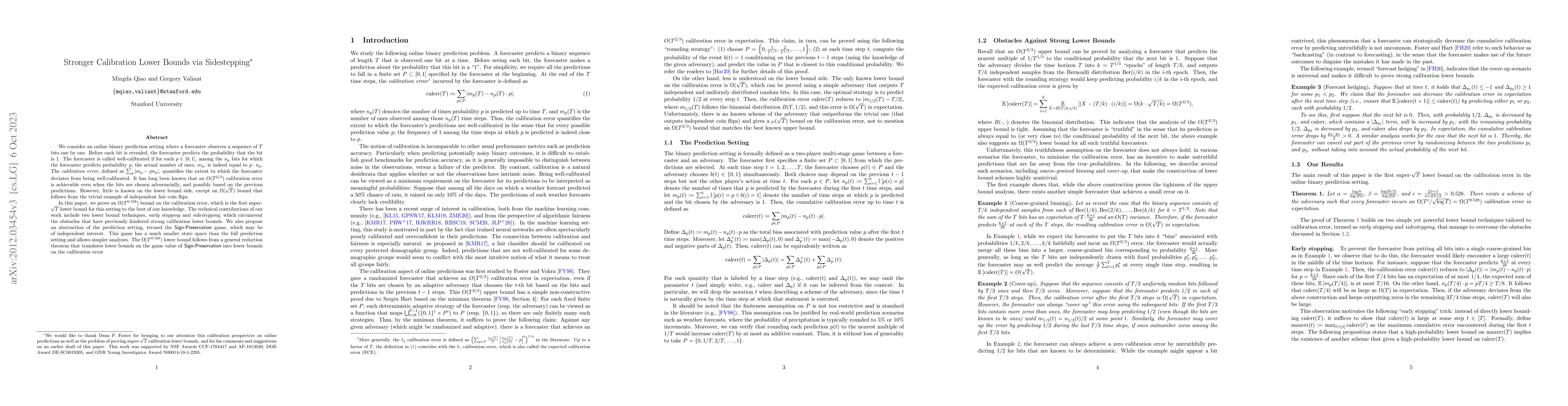 Thumbnail for Stronger Calibration Lower Bounds via Sidestepping