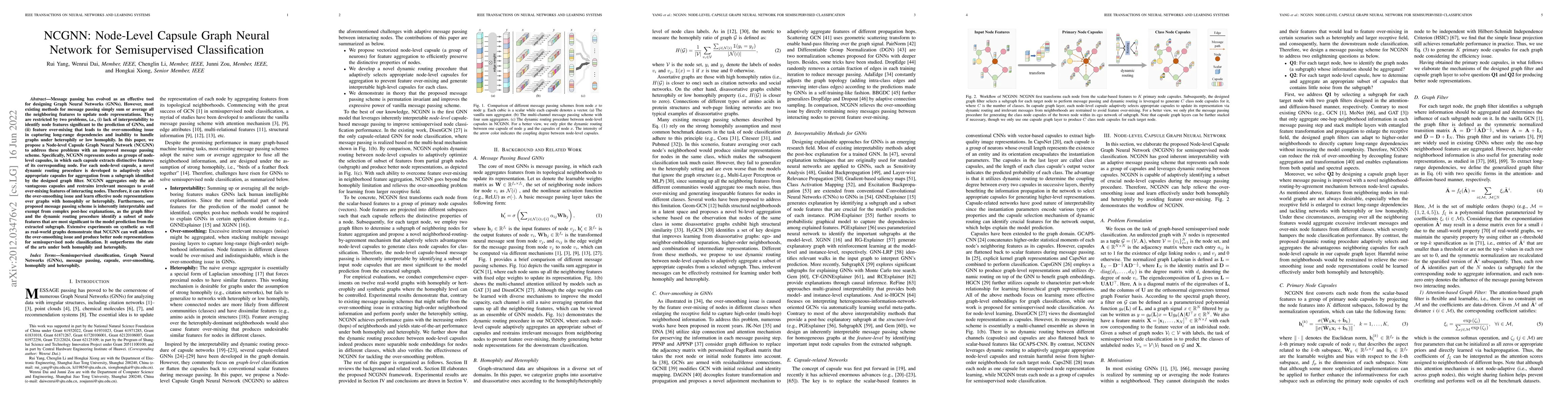 Thumbnail for NCGNN: Node-Level Capsule Graph Neural Network for Semisupervised
  Classification
