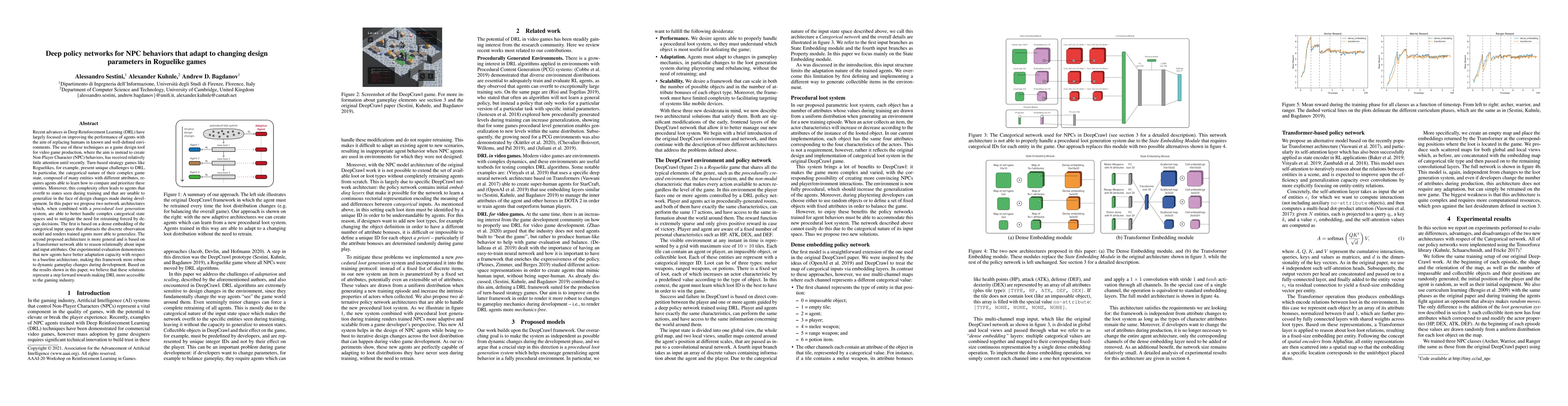 Thumbnail for Deep Policy Networks for NPC Behaviors that Adapt to Changing Design
  Parameters in Roguelike Games