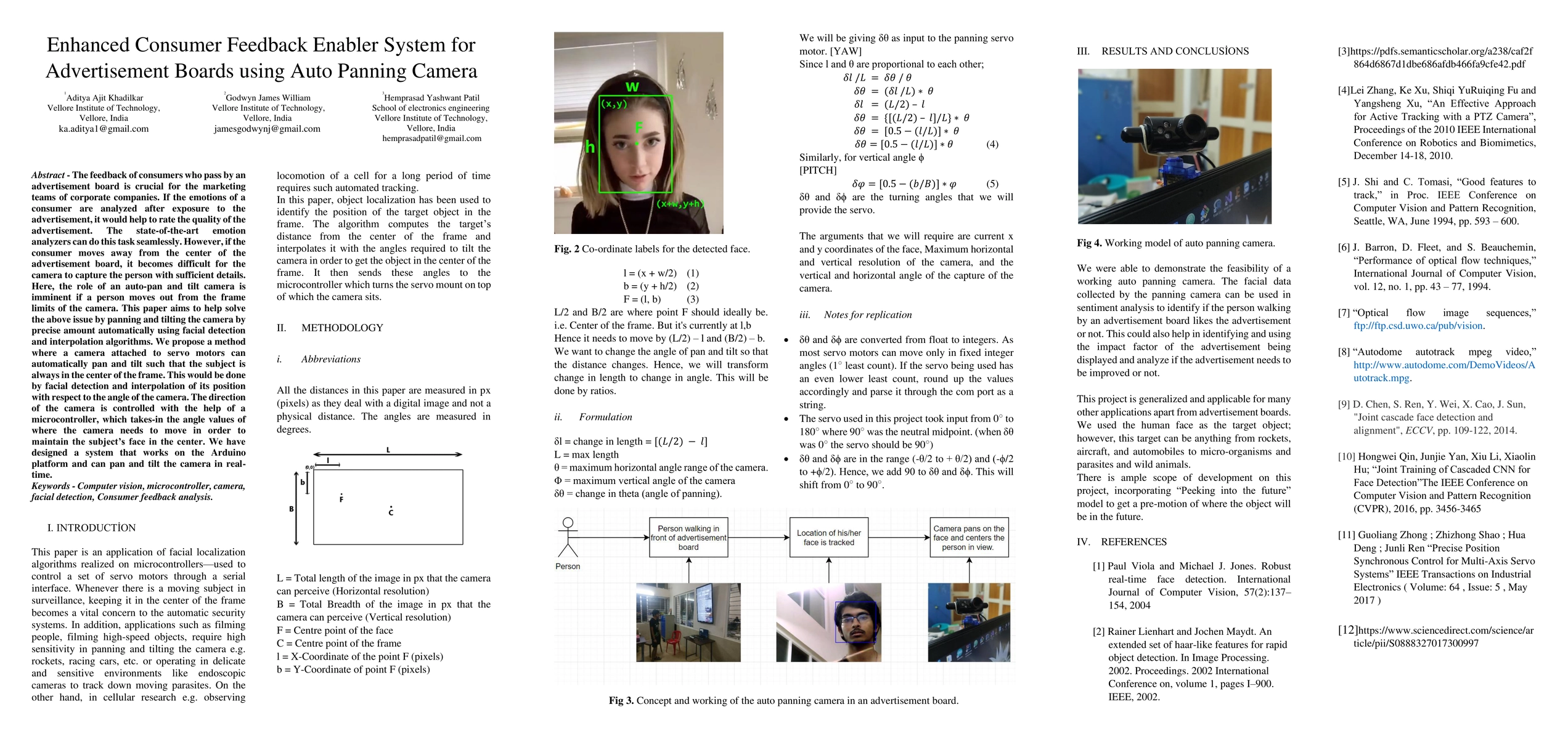 Thumbnail for Enhanced Consumer Feedback Enabler System for Advertisement Boards using
  Auto Panning Camera