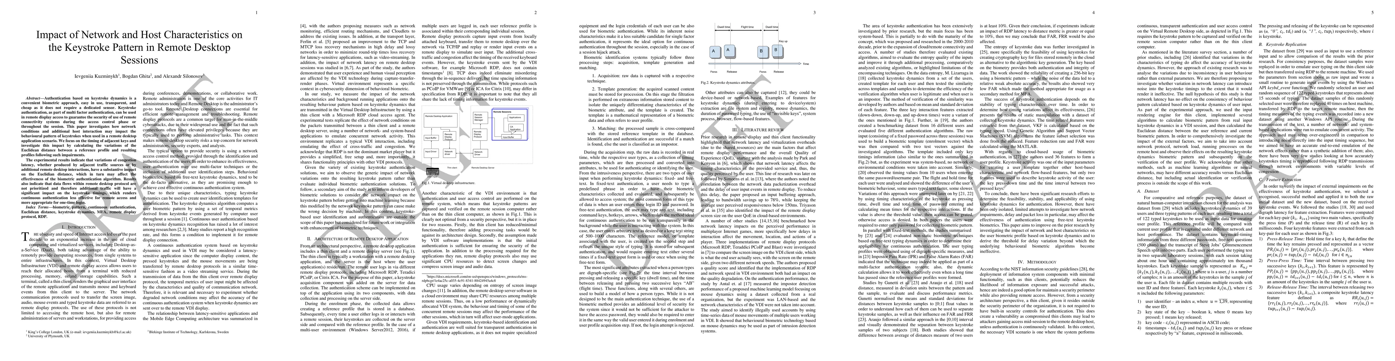Thumbnail for Impact of Network and Host Characteristics on the Keystroke Pattern in
  Remote Desktop Sessions
