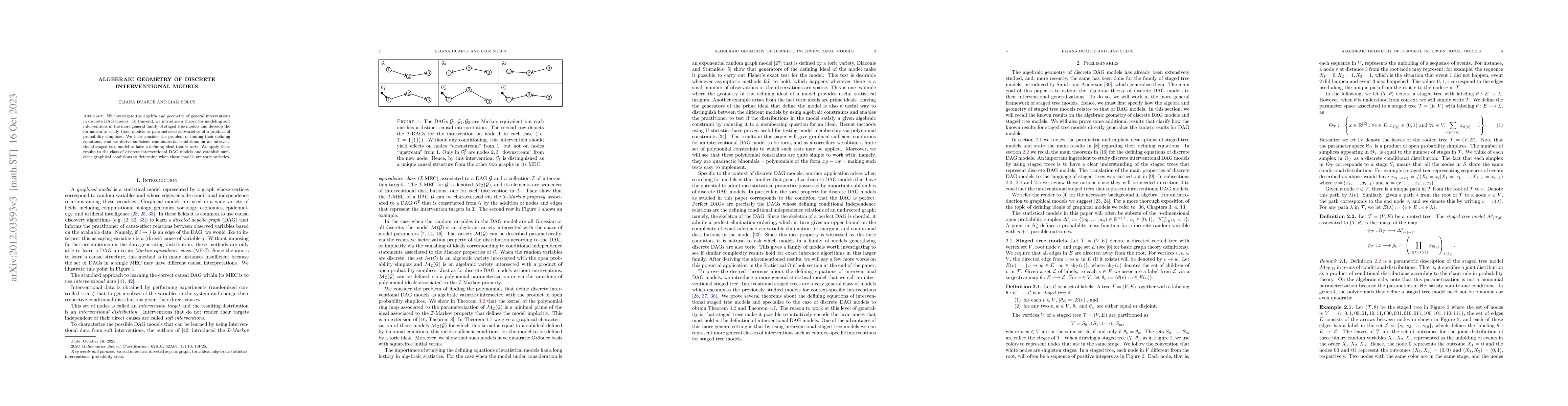 Thumbnail for Algebraic geometry of discrete interventional models