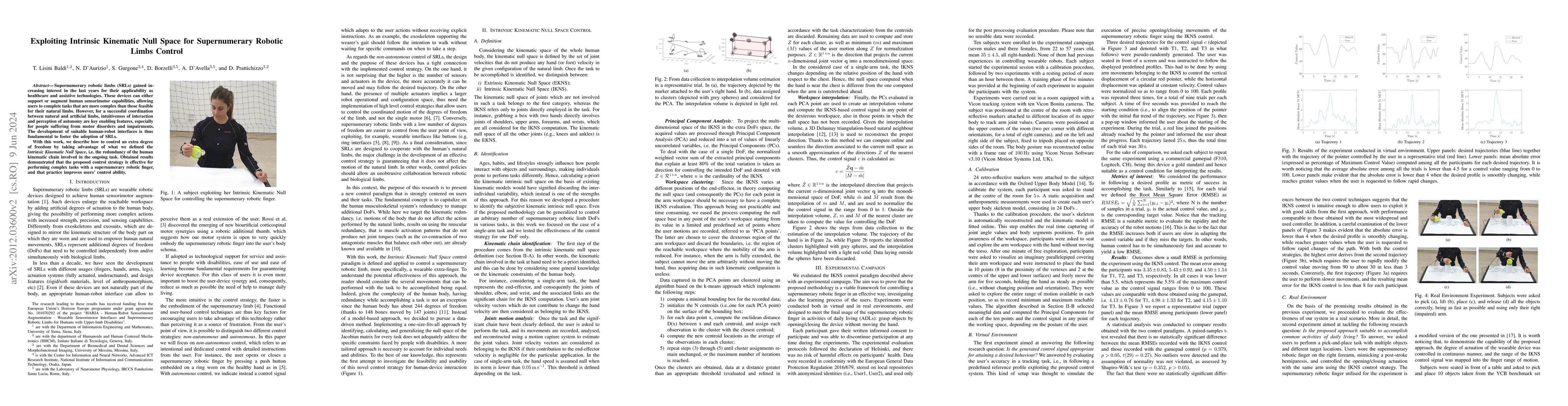 Thumbnail for Exploiting Intrinsic Kinematic Null Space for Supernumerary Robotic
  Limbs Control