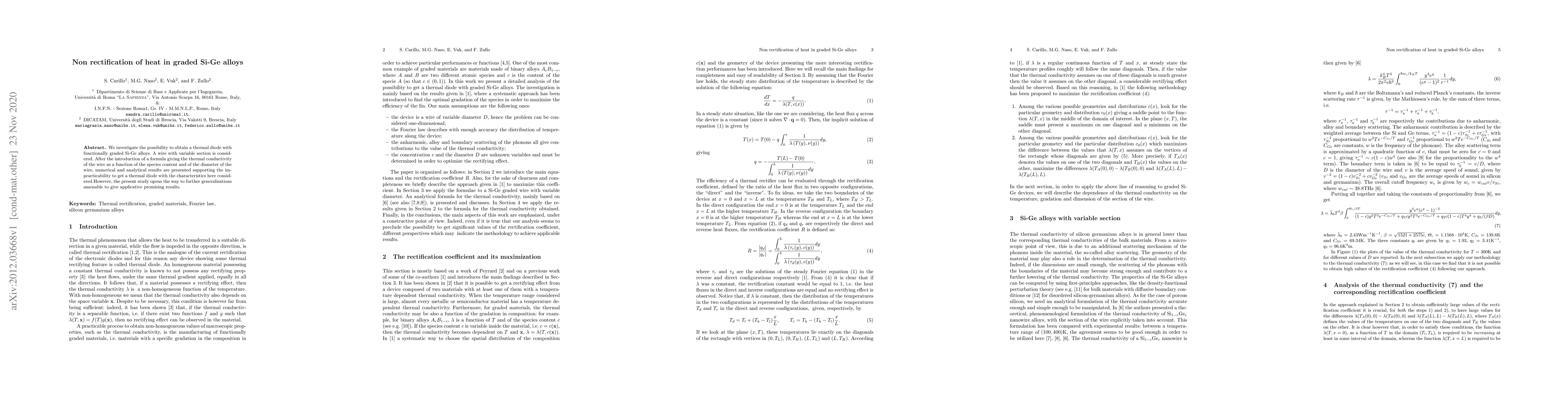 Thumbnail for Non rectification of heat in graded Si-Ge alloys