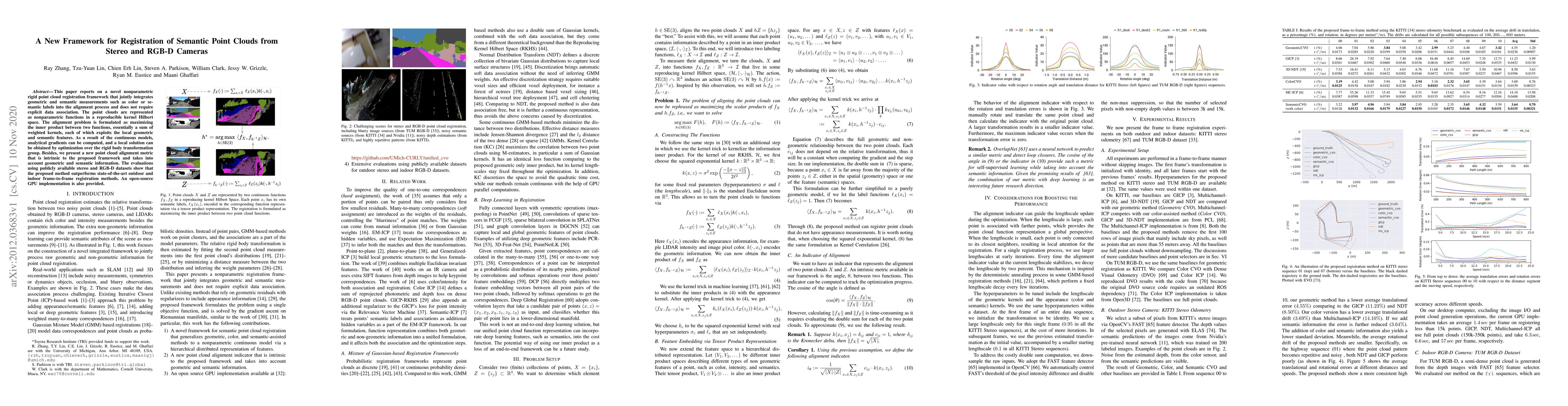 Thumbnail for A New Framework for Registration of Semantic Point Clouds from Stereo
  and RGB-D Cameras