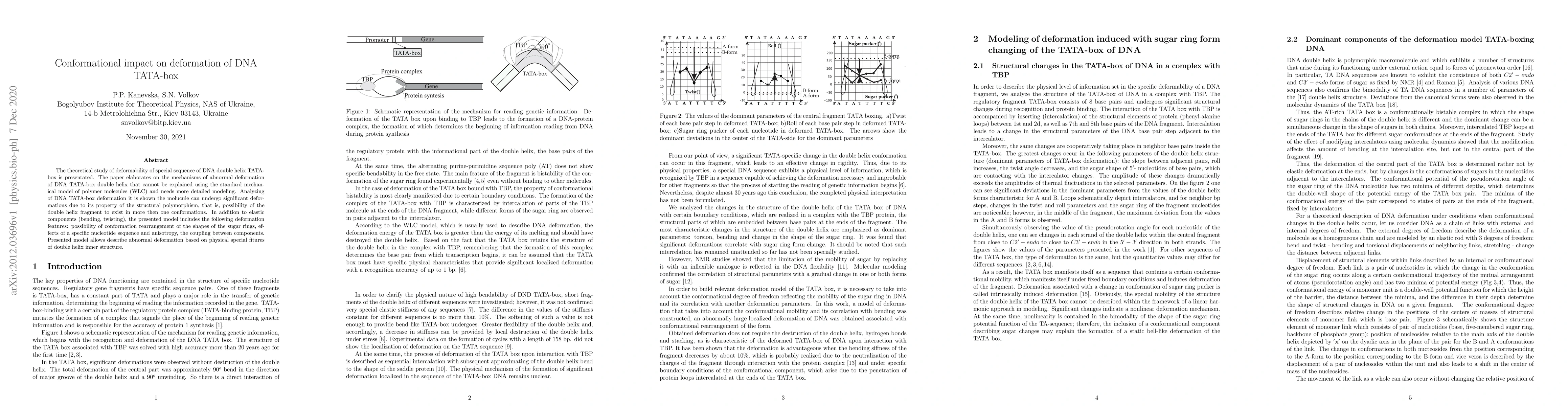 Thumbnail for Conformational impact on deformation of DNA TATA-box