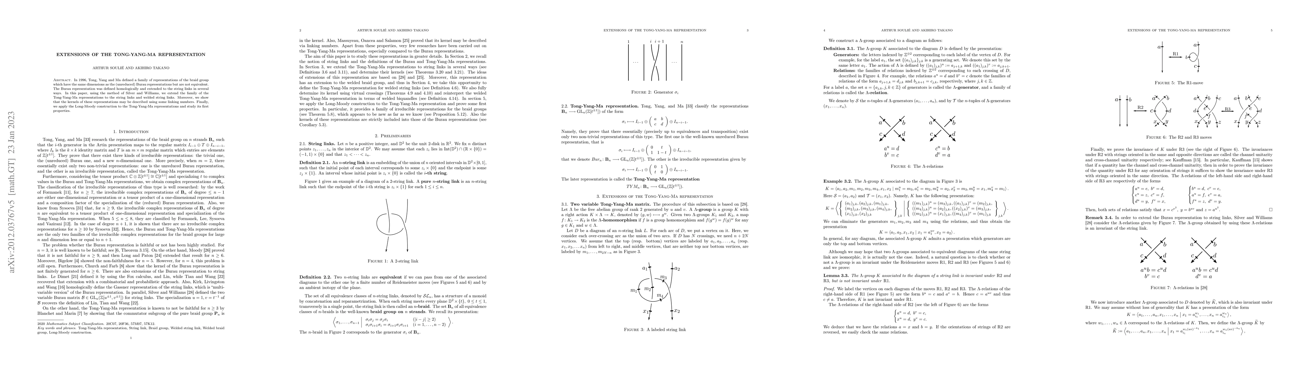 Thumbnail for Extensions of Tong-Yang-Ma representation
