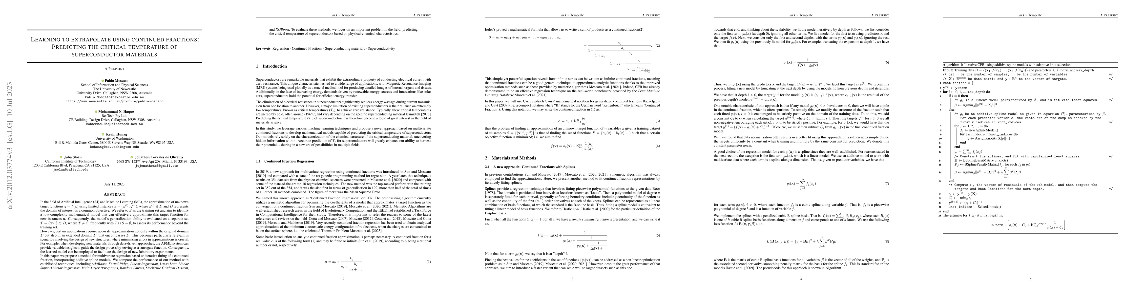 Thumbnail for Learning to extrapolate using continued fractions: Predicting the
  critical temperature of superconductor materials