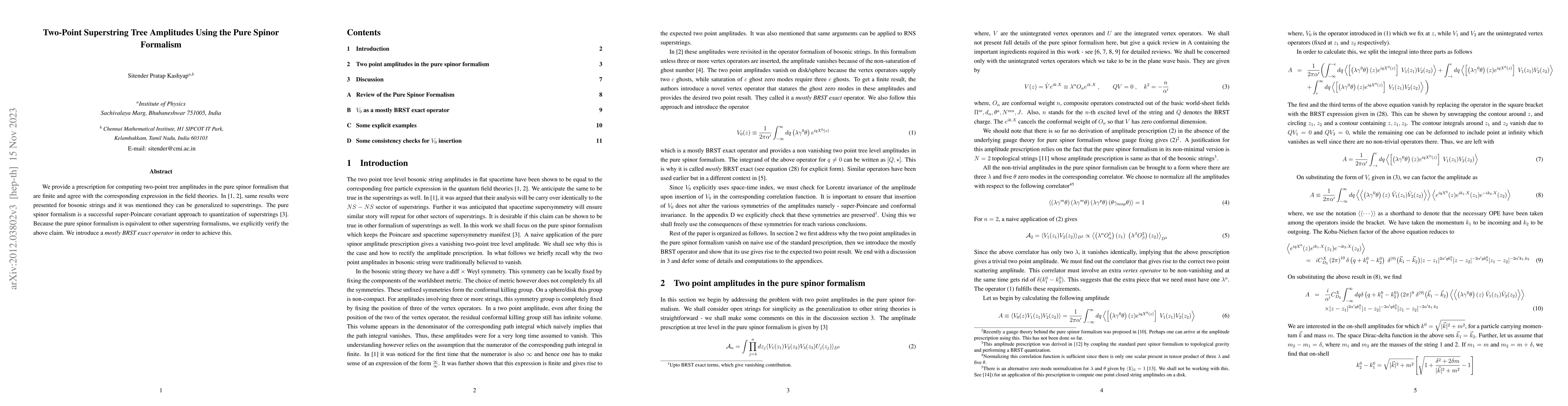 Thumbnail for Two-Point Superstring Tree Amplitudes Using the Pure Spinor Formalism