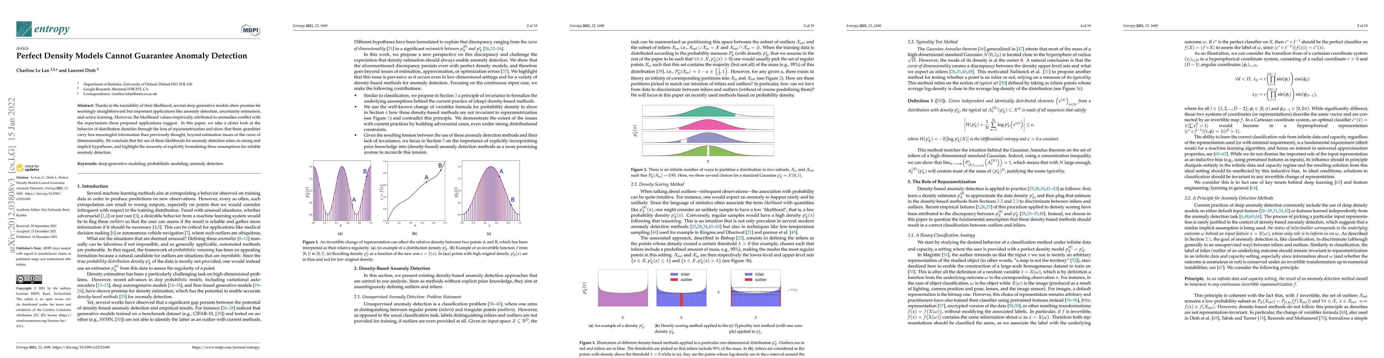 Thumbnail for Perfect density models cannot guarantee anomaly detection