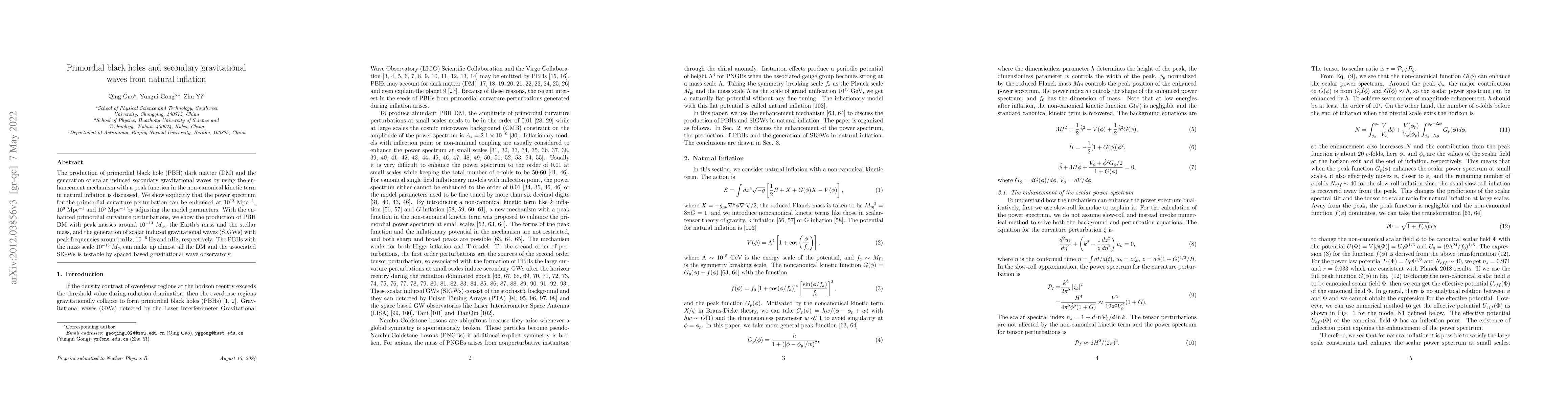 Thumbnail for Primordial black holes and secondary gravitational waves from natural
  inflation