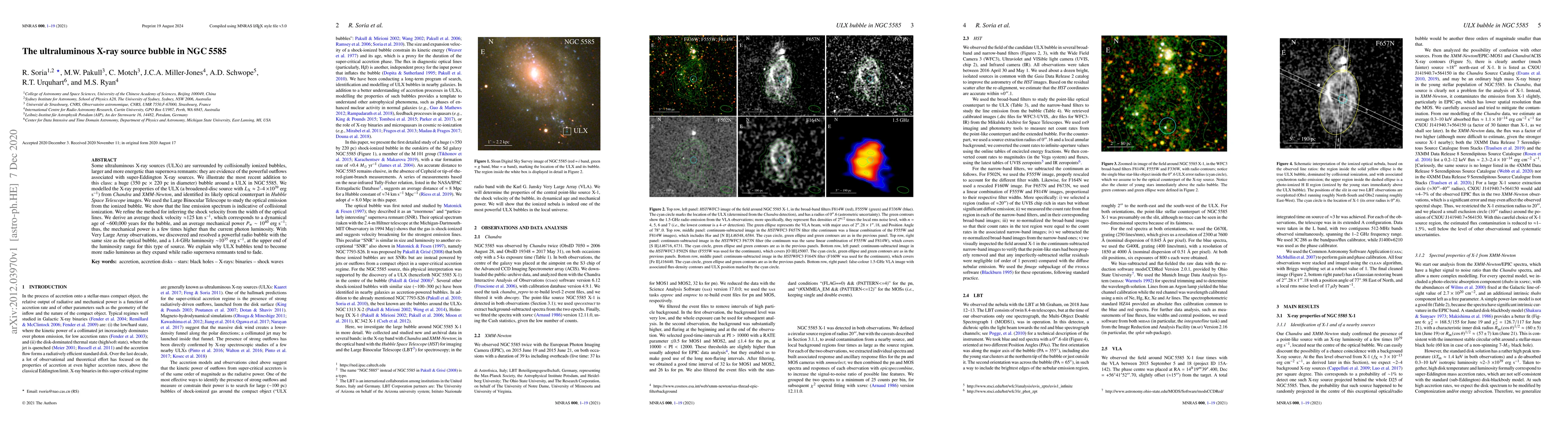 Thumbnail for The ultraluminous X-ray source bubble in NGC 5585